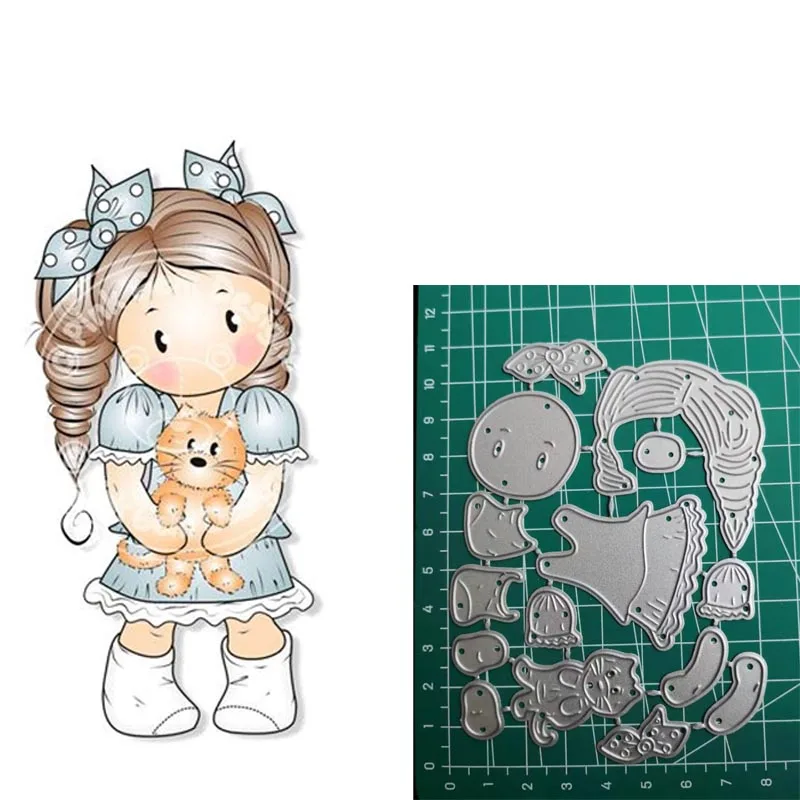 Металлические штампы для девочек, новинка, фустель металлиш для скрапбукинга, штампы для изготовления открыток