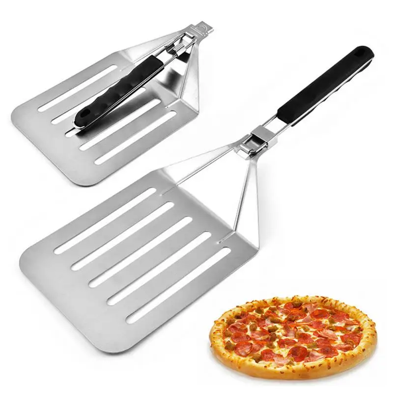 Cake Baking Tools Folding Shovel Stainless Steel Transfer Tray Leak Pizza Spatula Kitchen Supplies | Дом и сад