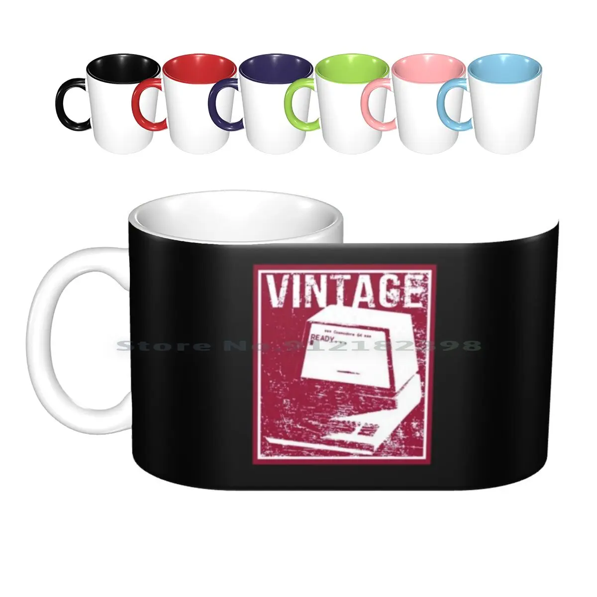 Vintage C64 Pronto Per Giocare Tazze In Ceramica Tazze Da Caffè Tazza Da Tè Al Latte C64 Commodore 64 Joystick Vintage Da Gioco Retrò Classico