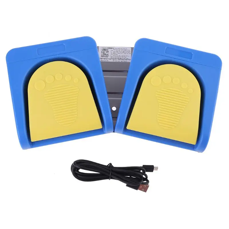  Bluetooth 2 Foot Pedal Control Switch Game Keyboard for PC and USB Cellphone