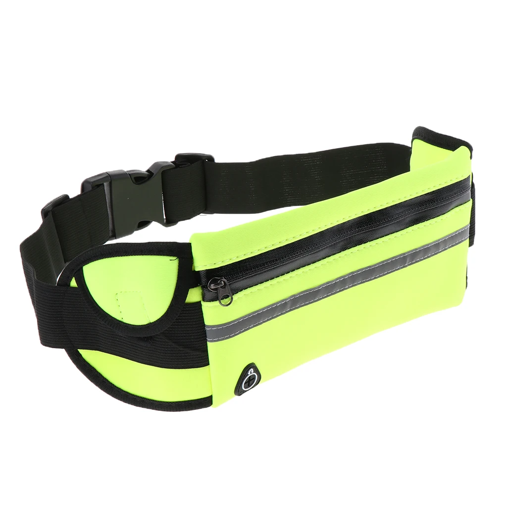 Reflect Running Belt Jogging Cycling Waist Pouch Bag W/ Water Bottle Holder Running Bags for Outdoor Sports