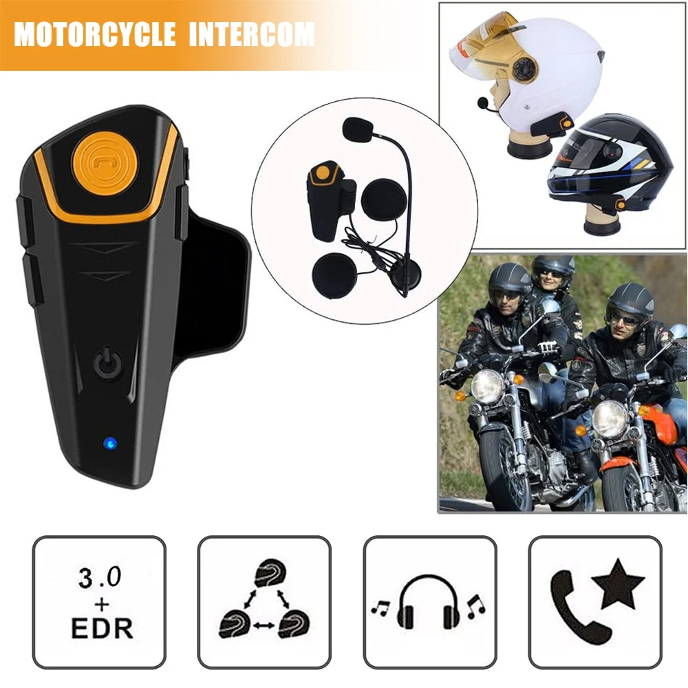 BT-S2 pro capacete da motocicleta interfone moto sem fio bluetooth fone de ouvido à prova dwaterproof água bt interfone com fm