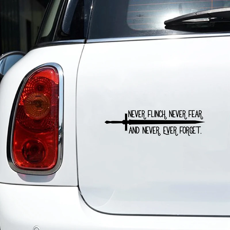 Never Flinch Vinyl Stickers