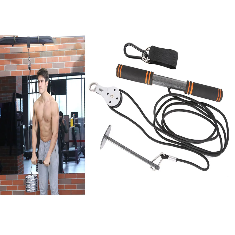 

Fitness Arm Biceps Triceps Blaster Strong Power Stick Pull Rope Wrist Roller Forearm Workout Hand Gripper Strengthener Trainning