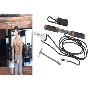 

Fitness Arm Biceps Triceps Blaster Strong Power Stick Pull Rope Wrist Roller Forearm Workout Hand Gripper Strengthener Trainning