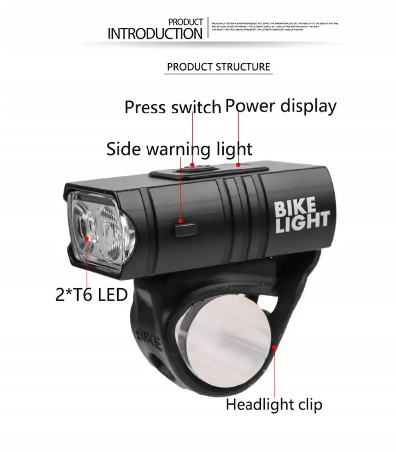 2T6 Glare Bike Light USB Rechargeable Bicycle Light Front Cycling Light Bike Flashlight Safety Warning Lamp Bike Accessories 2T6 Glare Bike Light USB Rechargeable Bicycle Light Front Cycling Light Bike Flashlight Safety Warning Lamp Bike Accessories