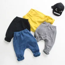 Новинка; детская одежда; сезон осень-зима; Длинные махровые шаровары; детские брюки с высокой посадкой сзади; большие брюки из Южной Кореи для мужчин и женщин