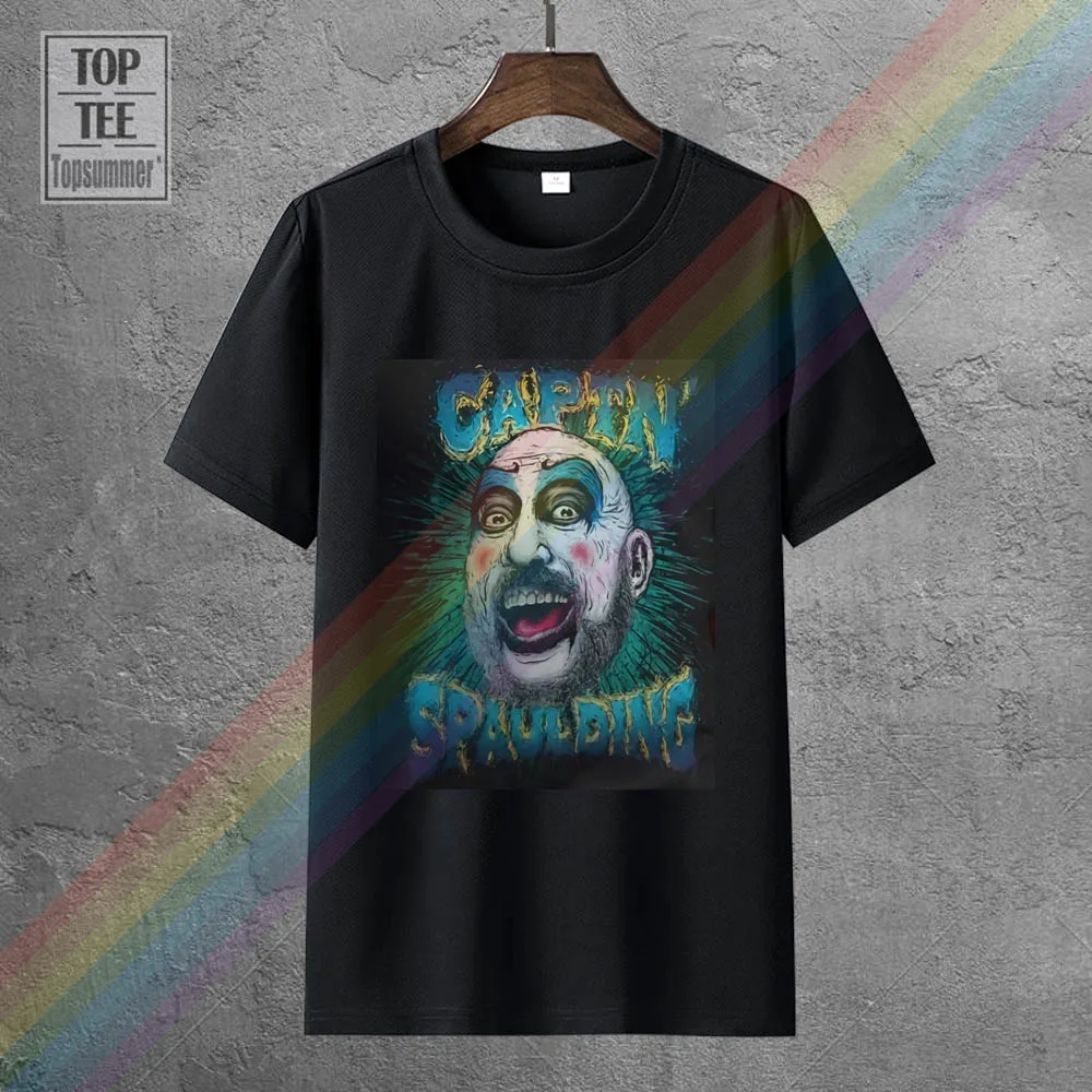 

New House Of 1000 Corpses Rob Zombie Captain Spaulding Men'S Black T Shirt S 4Xl