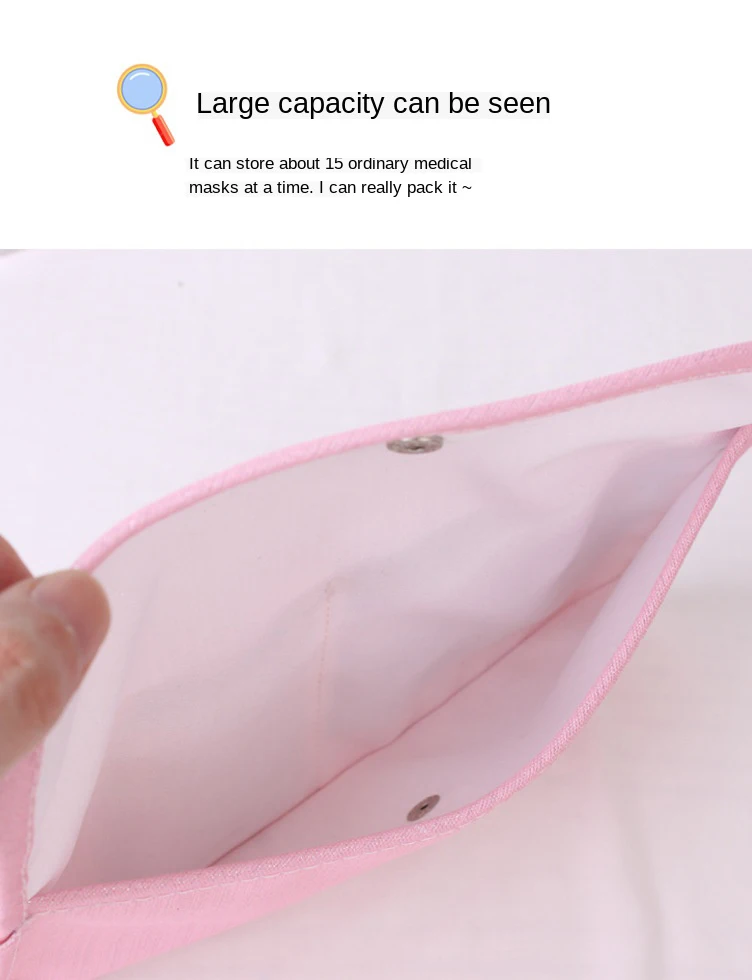 Small Women Bag Makeup for Phone Organizer with Clasp Box Save Disposable Masks Cosmetic Cover Face Storage Case Holder Purse