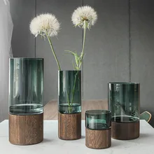 Vase Nordic Glass Vase Light Luxury Decoration Home Base Flower Device Dried Flower Flower Arrangement