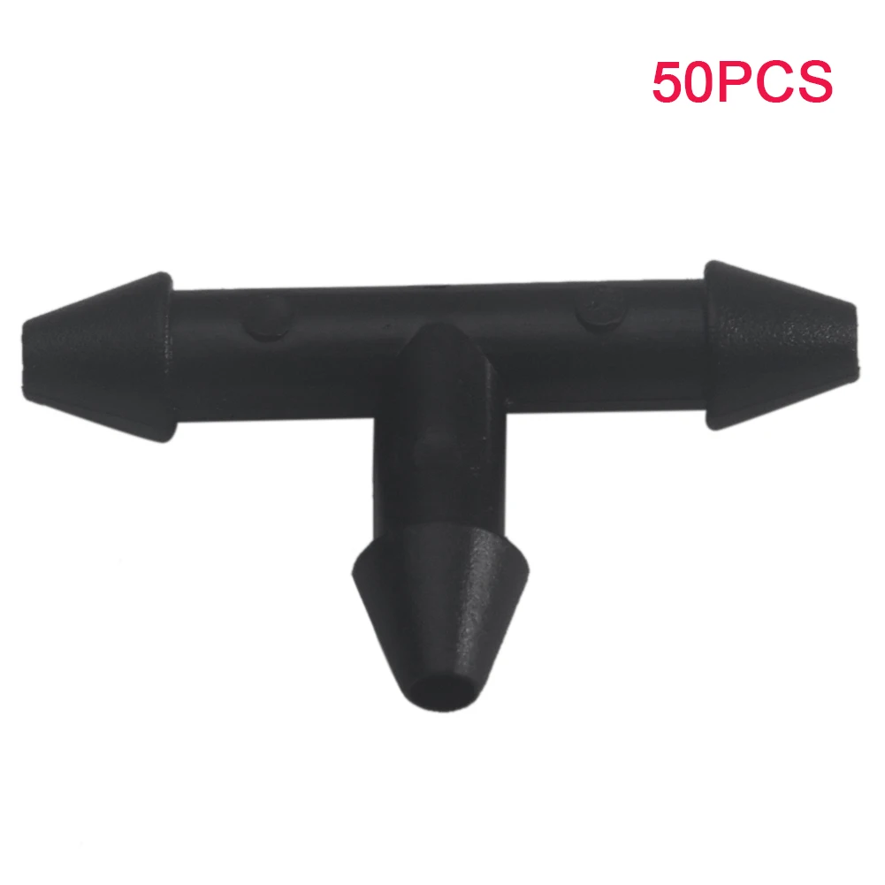 

50PCS Watering System Three Hole Irrigation Connector Garden Drip T Shape Pipe Hose 3/5mm