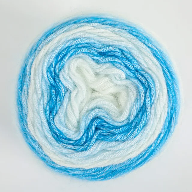 1pc Gradient Cake Line Rainbow Autumn Winter Sweater Scarf Hat Hand Knitting DIY Hook Bar Needle Medium Fine Wool Yarn 100g/Ball 1164