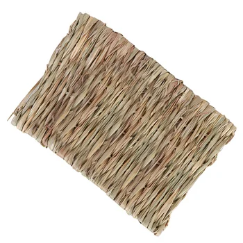

1Pcs Pet Mat Practical Durable Handmade Pet Mat Hamster House Bed Rabbit Chewing Toy Pet Straw Nest for Bunny Hamster