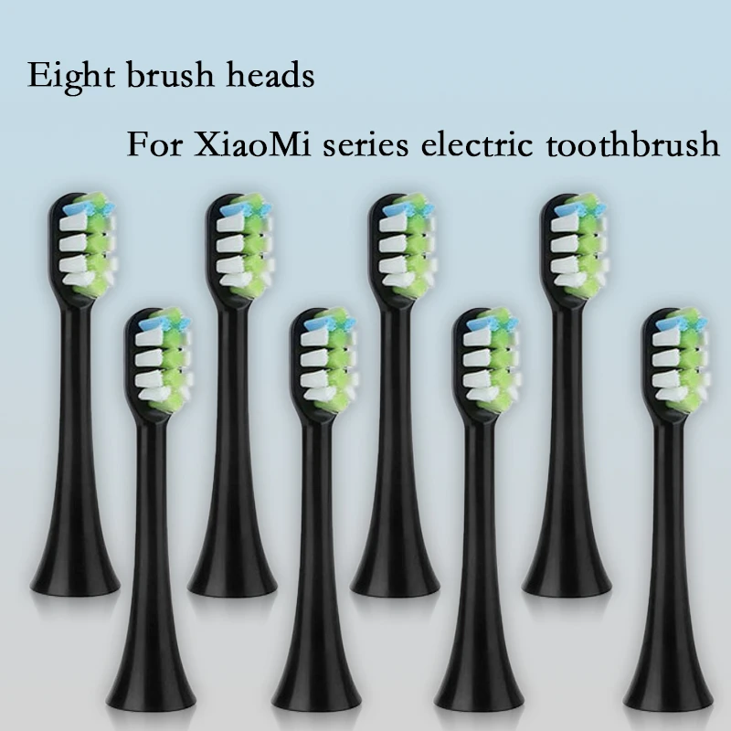 Сменные насадки для зубных щеток Xiaomi, электрические насадки для зубных щеток SOOCAS SOOCARE X3 Xiaomi Mijia, насадки для зубных щеток 5 - Цвет: 8 black brush heads