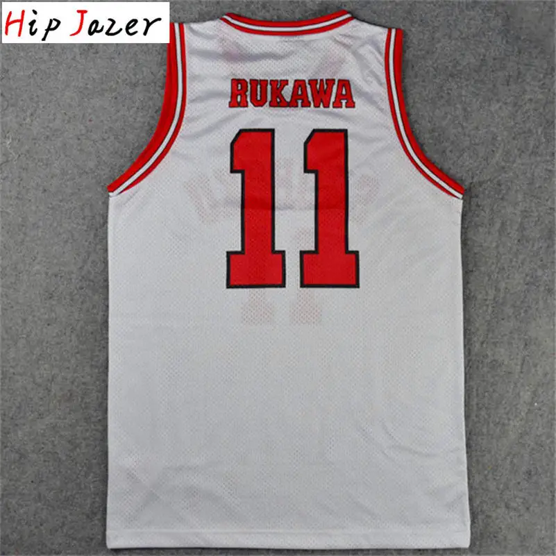 thumbnail image 1 of Cosplay Shohoku10 # HANAMICHI 7 # MIYAGI 11 # Rukawa Kaede camiseta de baloncesto conjunto pantalones cortos deporte equipo de baloncesto uniforme, 1 of 5