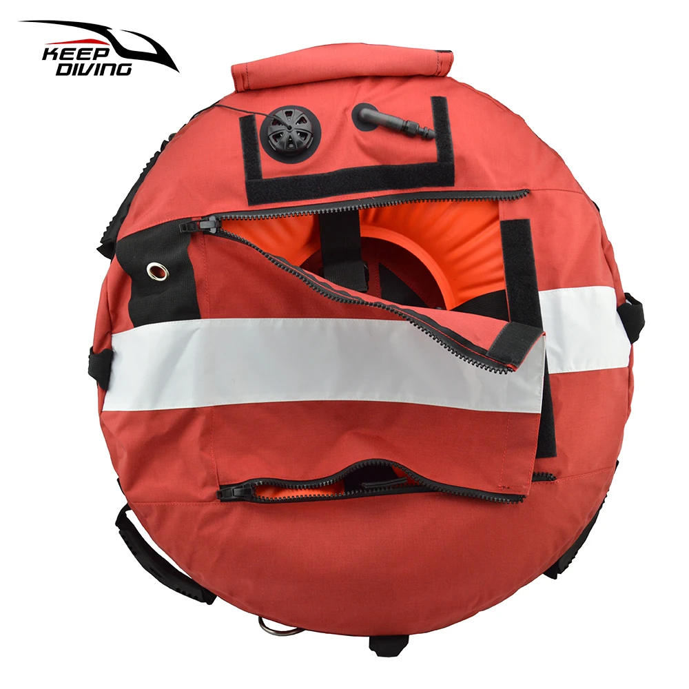 High-Visibility-Heavy-Scuba-Freediving-Training-Buoy-Diver-Down-Flag-Float-Marker-Safety-Buoyancy-Signal-Float
