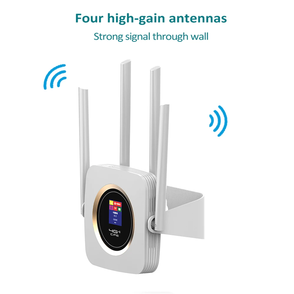 Móvel sem Fio Antena com 3000 Tianjie Roteador Cpe Modem Hotspot Wifi Banda Larga 4 Mah Bateria 4g Lte Sim - Imagem 4