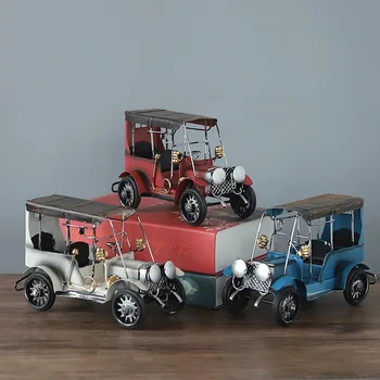 

Metal Vintage Classic Car Model Wrought Iron Handicraft Car Model Creative Home Decor