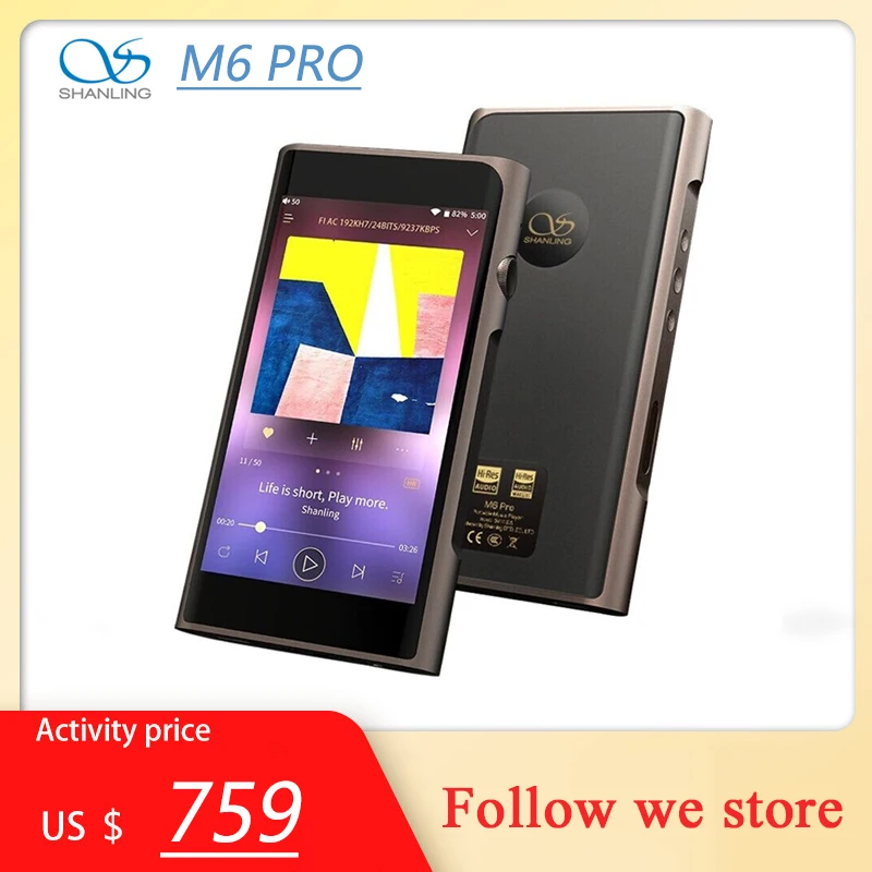 Плеер SHANLING M6 Pro, двойной AK4497EQ, поддержка DSD256, 32 бит/768 кГц, Bluetooth, портативный музыкальный плеер Hi-Res