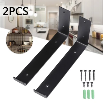 

2pcs Scaffold Rustic Shelf Brackets Solid Steel Heavy Duty DIY Wall Mounted Board Support Brackets Decor Hardware 225mm