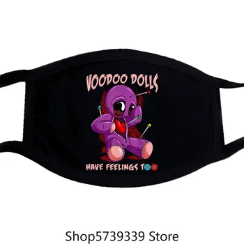 

Voodoo Doll Have Feelings Too Funny Cute Happy Halloween Black Mask S-6Xl Washable Reusable Mask with