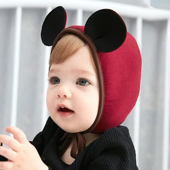 

Animal Shape Children Kids Baby Hat Cartoon Style Cotton Warm Ear Covering Cap Adjustable Ribbon