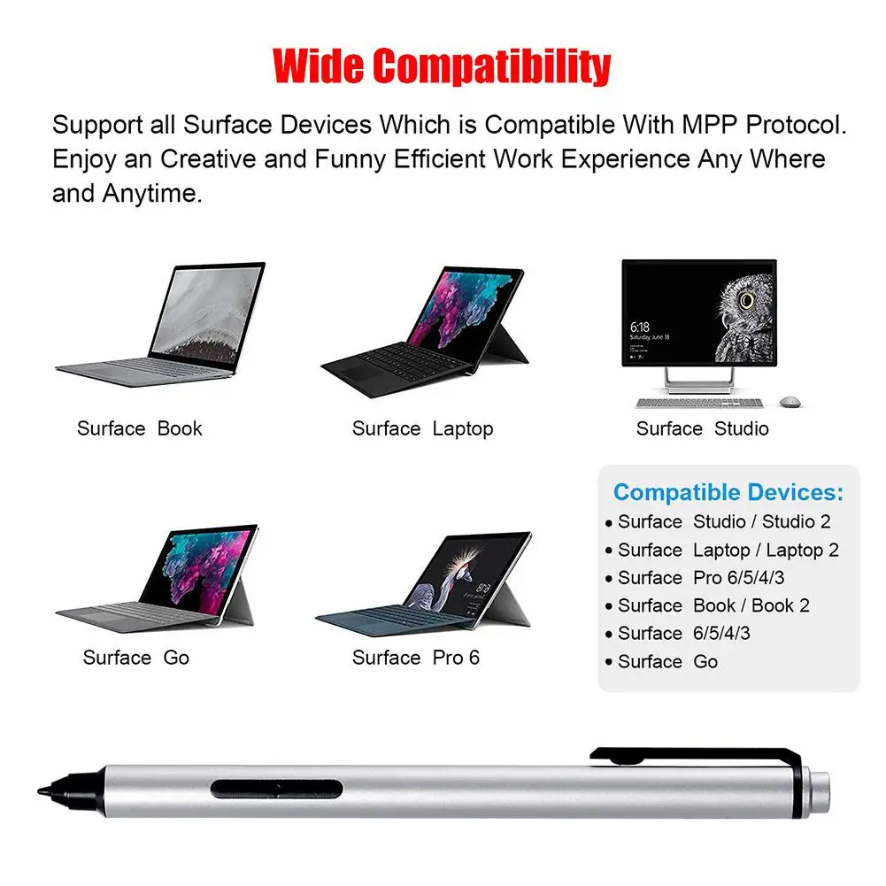 Ручка для сенсорной указка для microsoft Surface Go Pro6/5/4/3/Book 4069 стилус