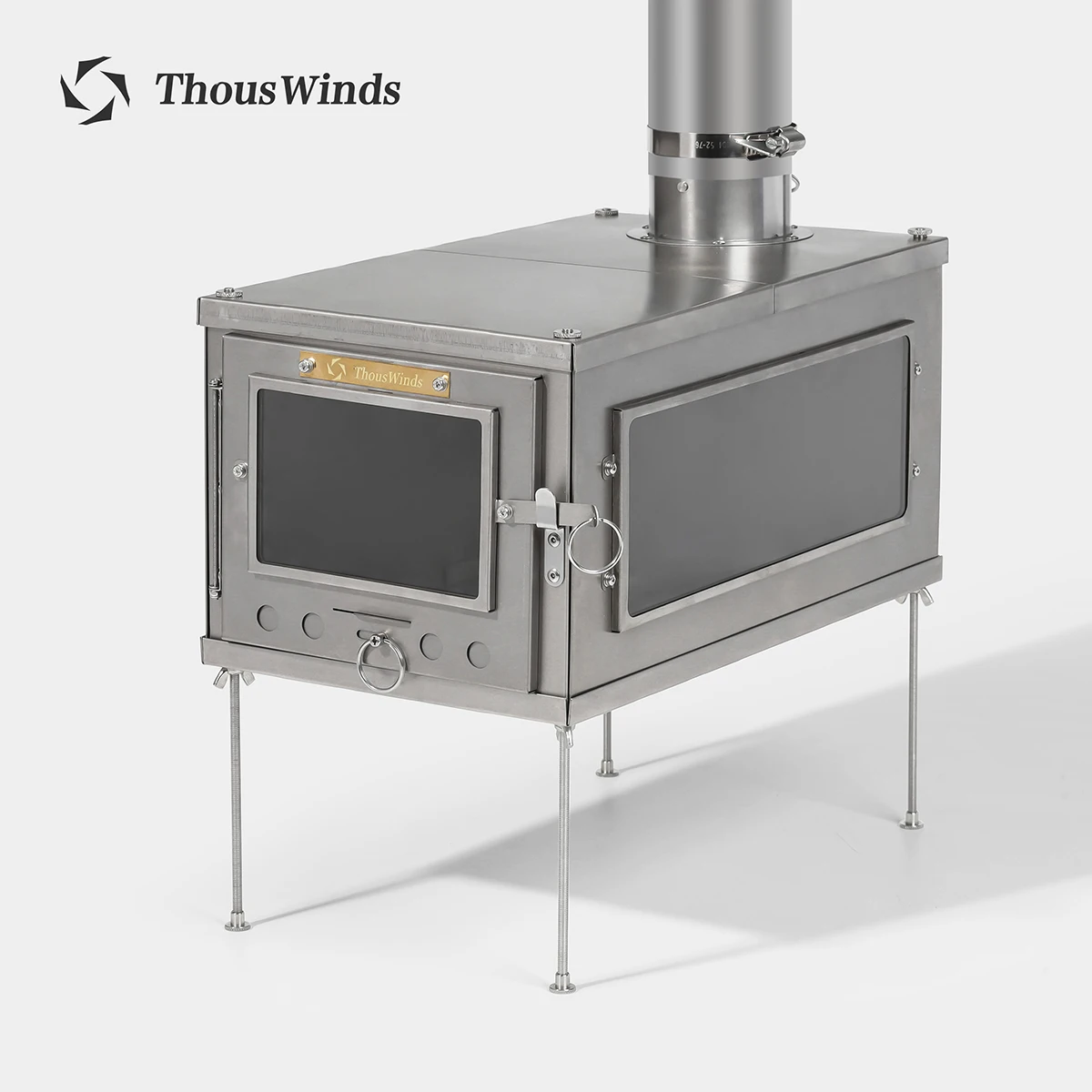 Thous Winds bushcraft Outdoor ultralight titanium alloy wood stove  detachable stove multipurpose camping tent heating stove