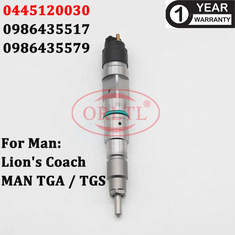 

New Nozzle 0445120030 Common Rail Injector 0 445 120 030 Fuel Injector 0986435579 For MAN TGA / TGS 51101006032