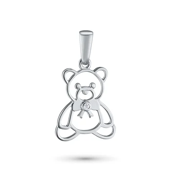 

Silver Pendant with diamond э06п071749