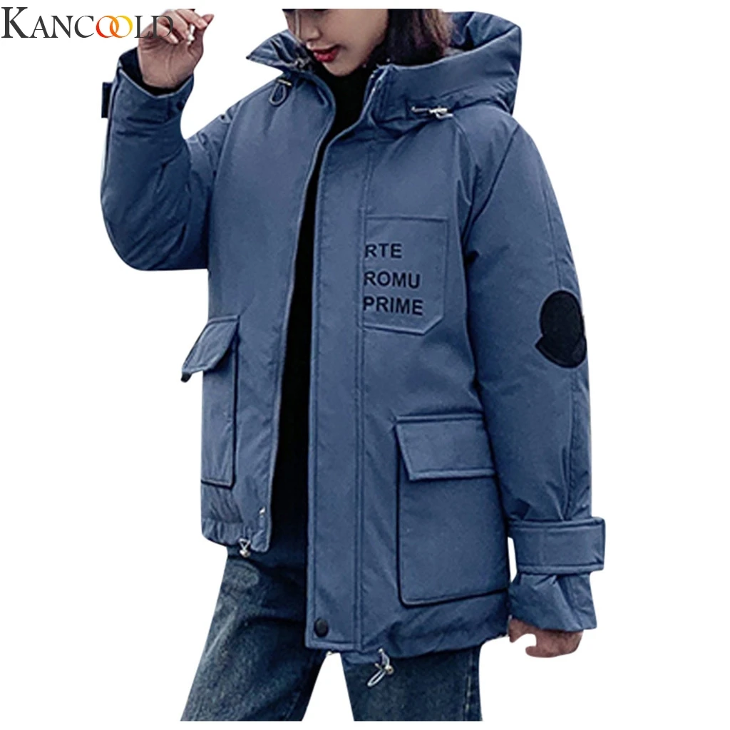 KANCOOLD, осенне-зимнее корейское пальто, куртка, Femme Ins, хлопковая стеганая одежда, теплое однотонное пальто с длинным рукавом, новая одежда