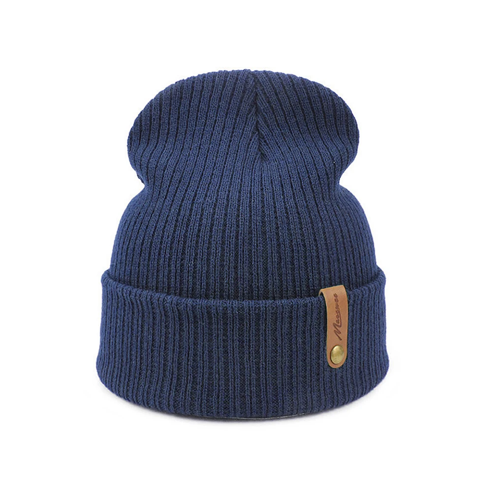 as picture New Fashion Women Men Winter Hat Knitted Skuilles Beanies For Women Hats Balaclava Unisex Winter Cap Men Brand Hat Wholesale - Color: as picture