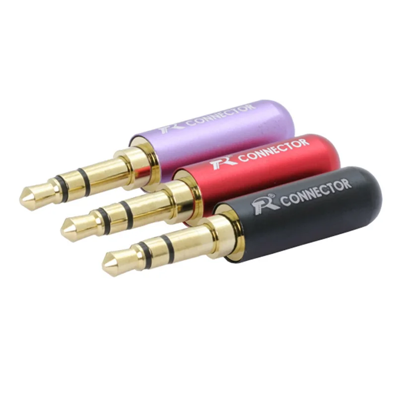 100pcs Mini Jack 3 5mm 3 Pole Male Plug Gold Plated Plug Aluminum Tube 3Pin 1 8 Stereo Plug Audio Connector DIY Headphone Jack