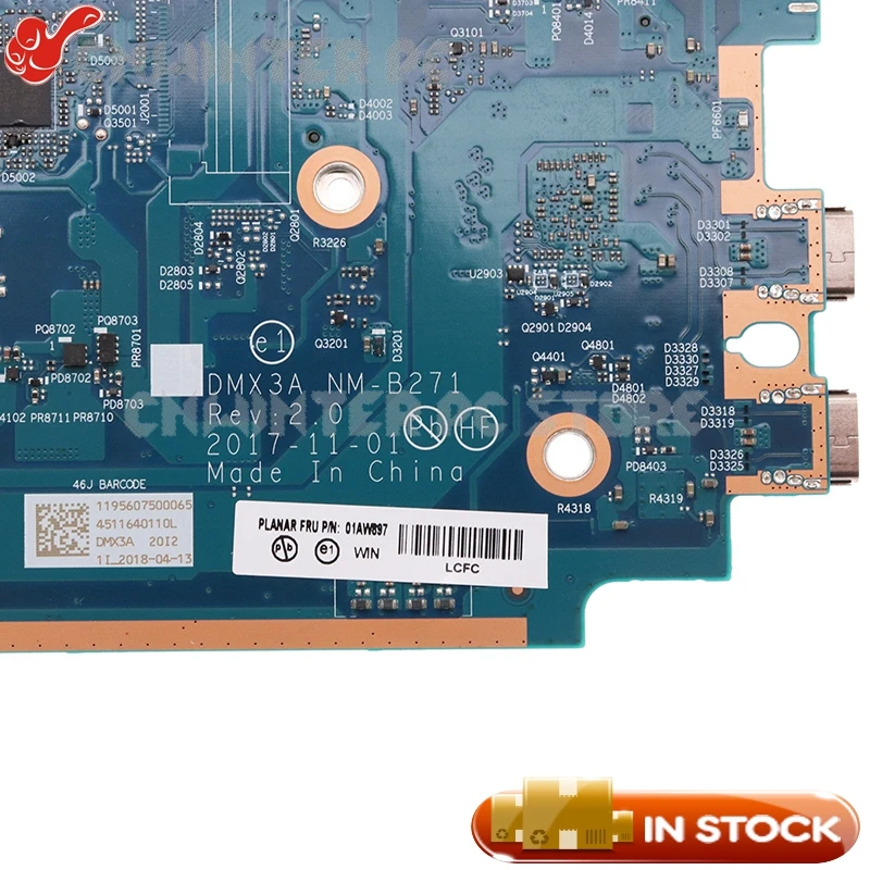 NOKOTION 01AW897 DMX3A NM-B271 For Lenovo ThinkPad X1 Tablet Evo Laptop Motherboard SR3LC I7-8550U CPU UHD 620 16G RAM