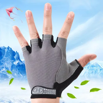 

1 Pair Breathable Half Finger Sports Fitness Cycling Riding Bike Fingerless Gloves Quick Dry