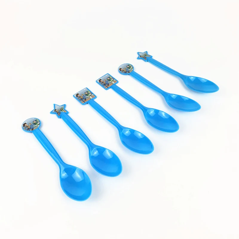 spoon-6pcs 6 шт. История игрушек мультфильма Детский день рождения, день рождение мальчика вечерние свадебные украшения одноразовые вилки и ложки ножи вечерние поставки - Цвет: spoon-6pcs