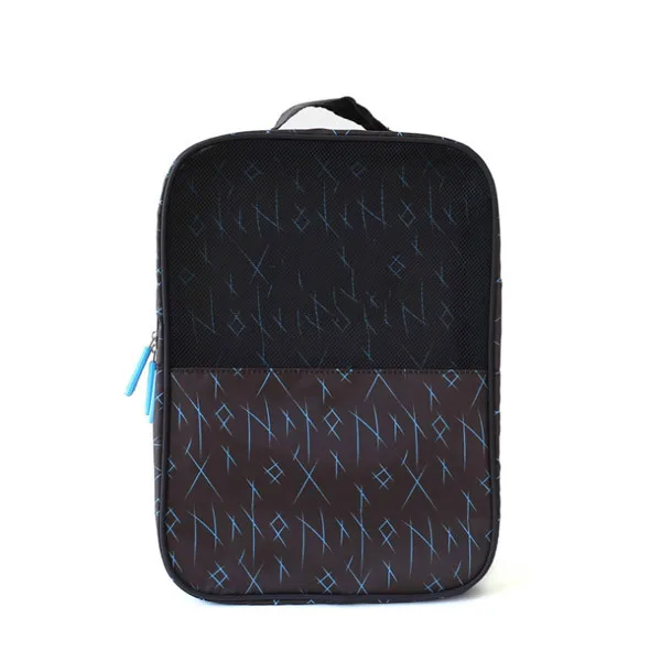 Удобная сумка для хранения обуви в путешествиях нейлоновый портативный чемодан-органайзер коробки для одежды аксессуары для мытья одежды сортировочный мешочек 3 слоя - Цвет: Blue