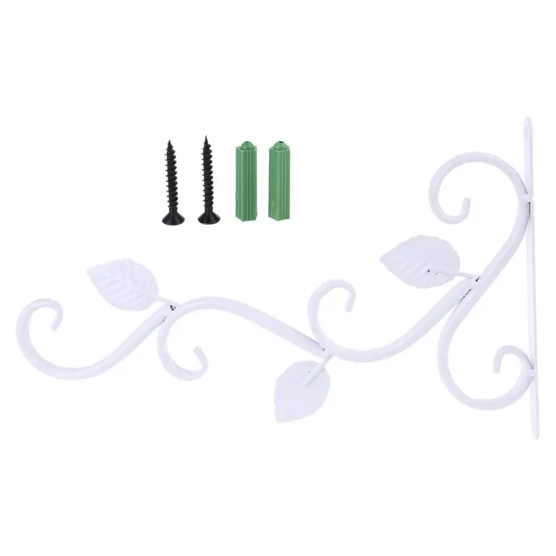 European Style Wall Hanging Flower Pot Support Bracket Hook Iron Hanger Plants Holder Balcony Home Decoration