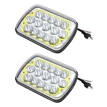 

2X Dot 7X6Inch 5X7Inch 360W Led Headlight Halo Ring Drl for Chevrolet Jeep Cherokee Xj