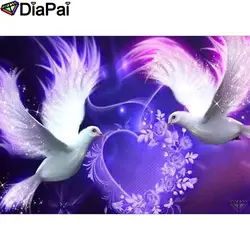 DIAPAI полная Алмазная картина "птица цветок сердце" полимерная мозаика вышивка 5D Diy Алмазная картина ручной работы вышивка крестиком подарок