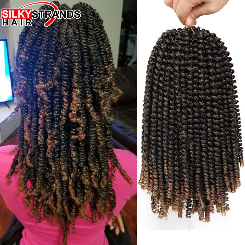

Spring Twist Ombre Colors Crochet Braids Synthetic Braiding Hair Extensions Low Temperature Fiber