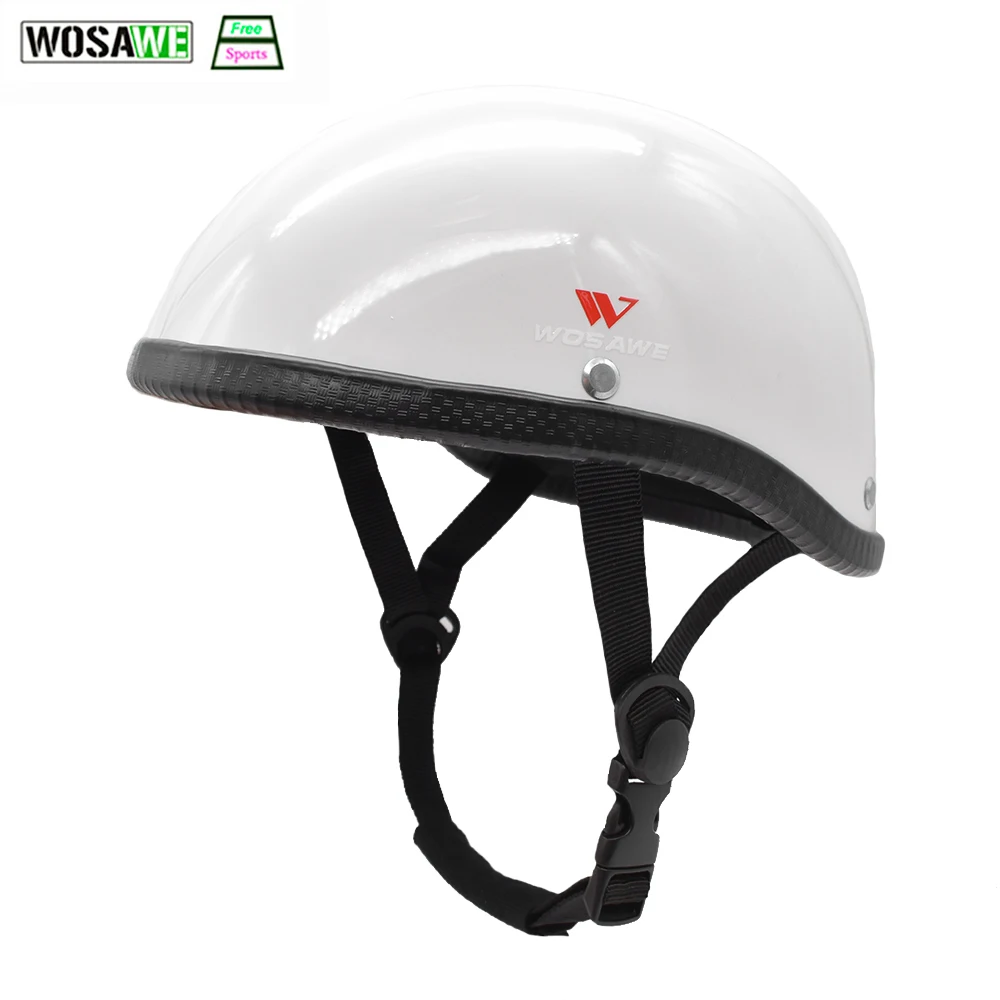 

WOSAWE Cycling Half Face Helmet Lightweight lining Vintage Retro bike Scooter Chopper Safety Head Protector Motobike Half Helmet