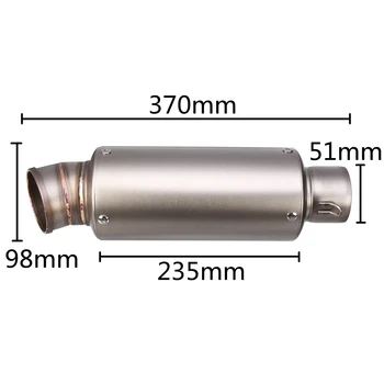 

38-51mm Motorcycle Exhaust Muffler Pipe with End Silencer Universal For 125cc-600cc Motorcycle For Honda/Kawasaki/Yamaha