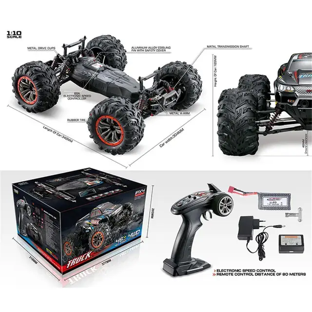 RCtown XINLEHONG TOYS RC Car 9125 2.4G 1:10 1/10 Scale Racing Cars Car Supersonic Truck Off-Road Vehicle Buggy Electronic Toy 6