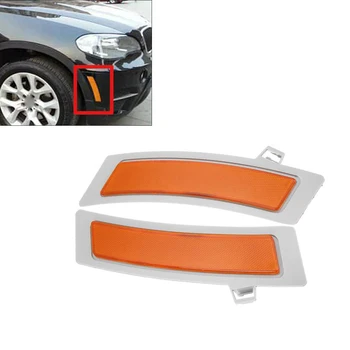 

Car Front Bumper Amber Side Marker Reflector Light Lamps For-BMW E70 X5 2011-2013 Reflective Strips Signal Light