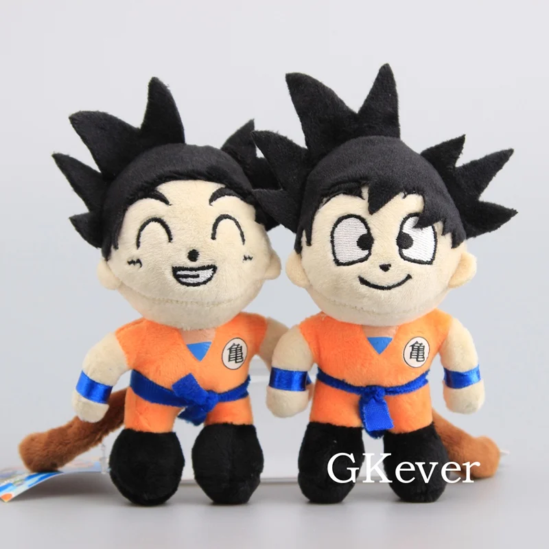 15 см Dragon Ball Z Son Goku плюшевые игрушки кукла Peluche kawaii Сон Гоку плюшевый брелок-подвеска подарок для женщин и детей - Цвет: Set of 2 Pieces 15cm