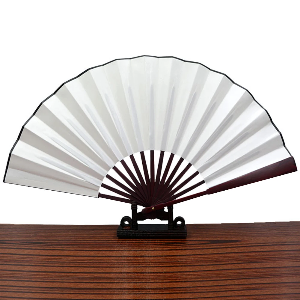 Room Decoration Chinese Style Craft Party Blank Folding Fan Solid Lightweight Durable Antiquity Gift For Calligraphy Painting