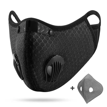 

Sports Cycling Face Mask Filter Anti-fog PM2.5 Anti-pollution Activated Carbon Dustproof Bicycle Dust Mask