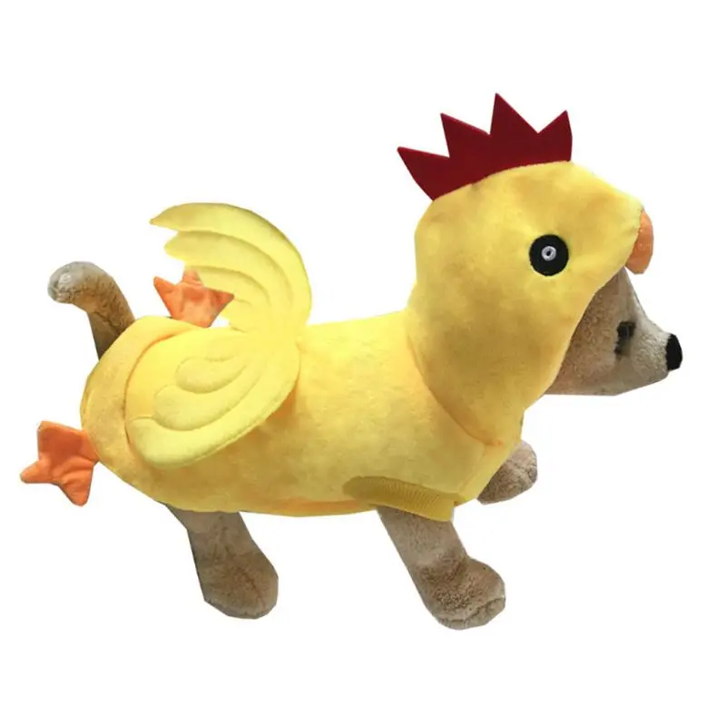 Питомец собака Ролевой костюм для игры милый курица щенок Кошка костюм Рождественская вечеринка Декор T8WB - Цвет: yellow-chick