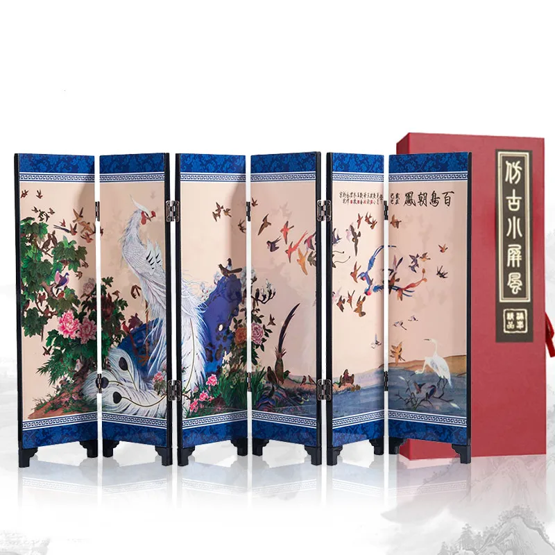 

Antique Wooden Home Decor items Vintage Lacquerware Chinese Table Ornaments Home Office Accessories decoration Gift with box